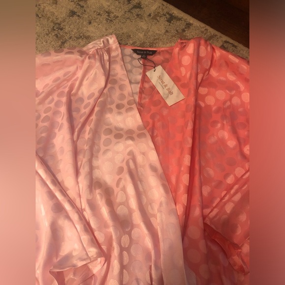 NWT Strut & Bolt Shiny Pink Polka Dot Body Suit - Picture 2 of 7